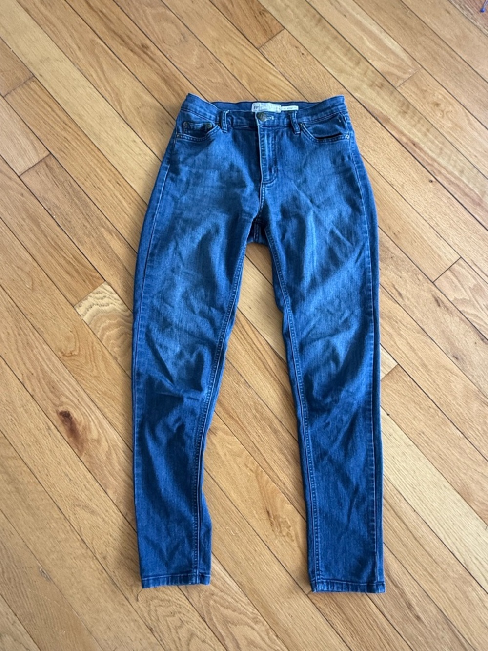 Free People Hi-Rise Indigo Blue Jeans